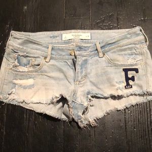 Denim cut off jean shorts